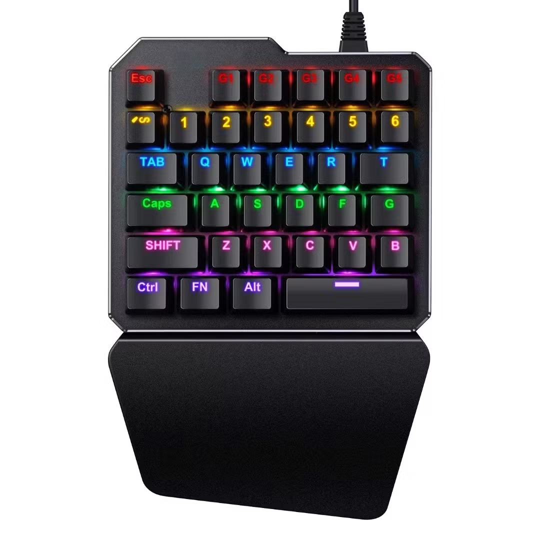 Wireless One-Handed Mechanical Gaming Keyboard